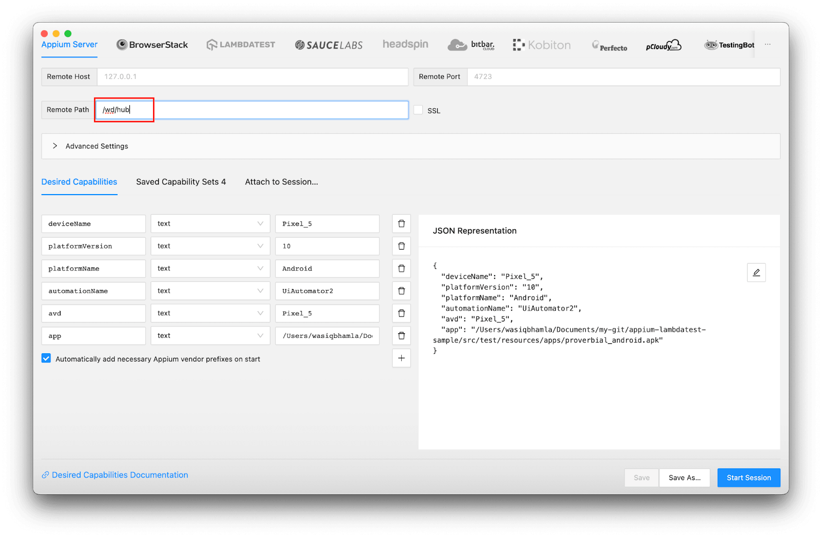 Appium Inspector 