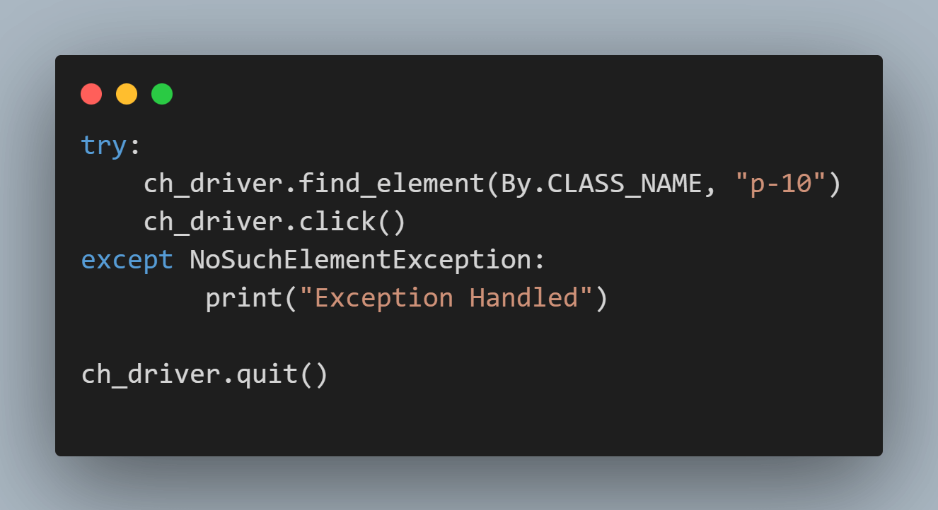 How To Handle Errors And Exceptions In Selenium Python