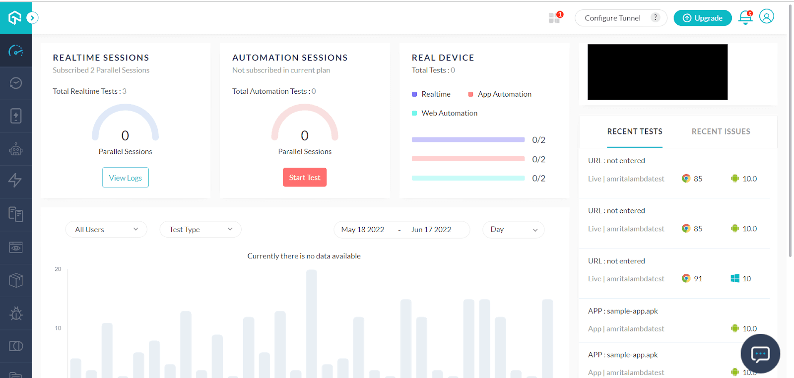 Steps for real device testing 