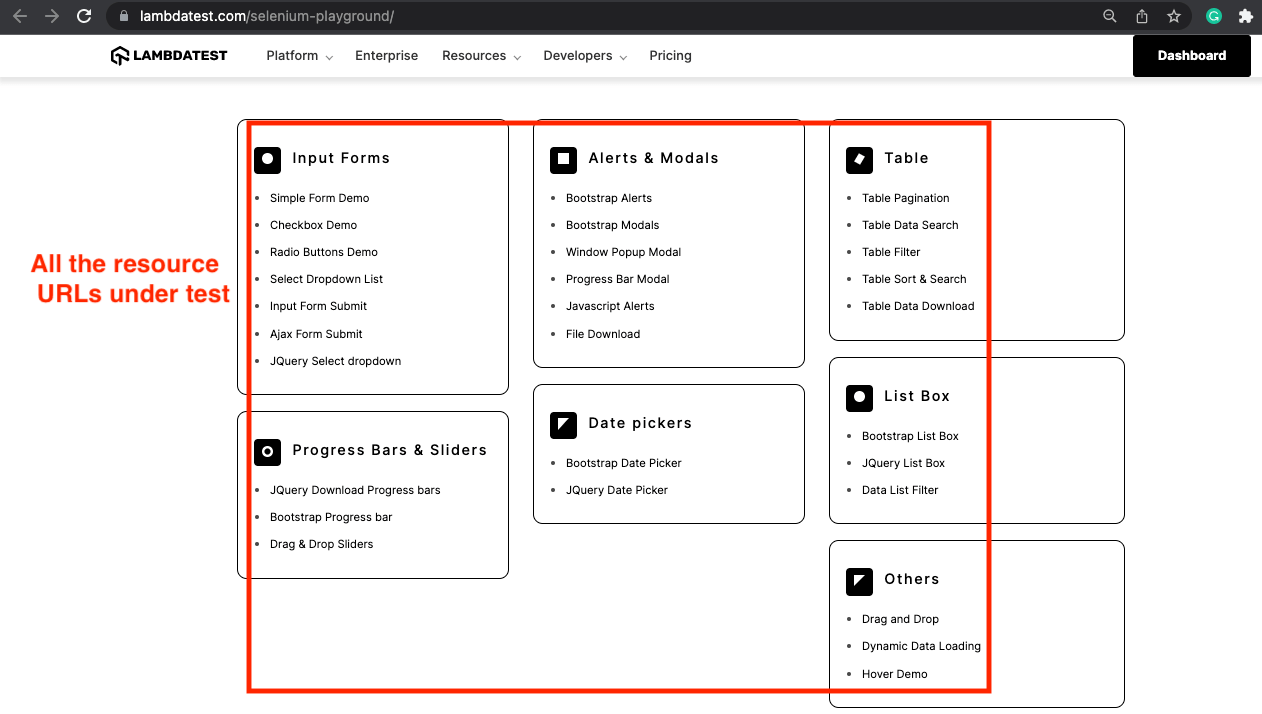 LambdaTest Selenium Playground