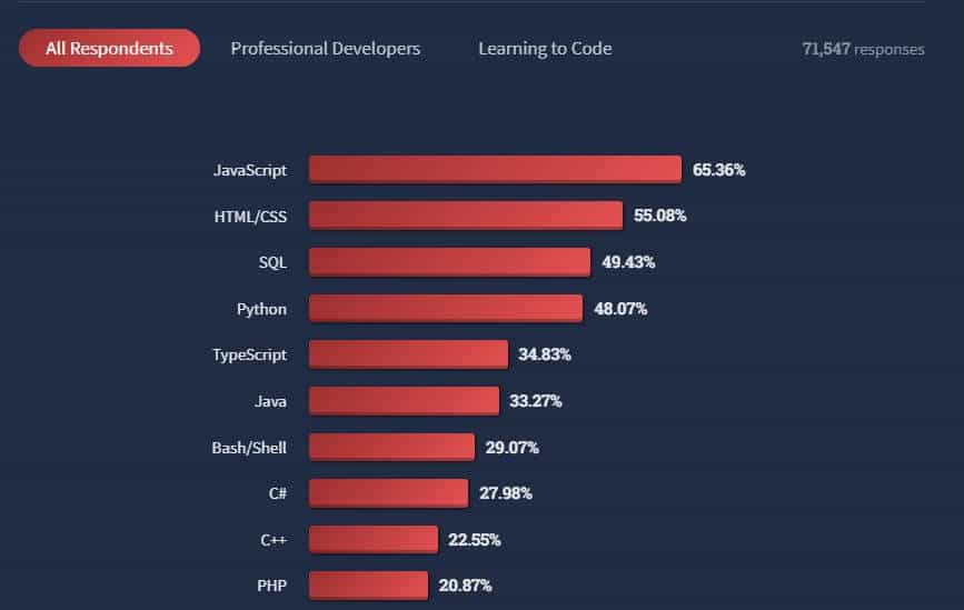 popular programming language