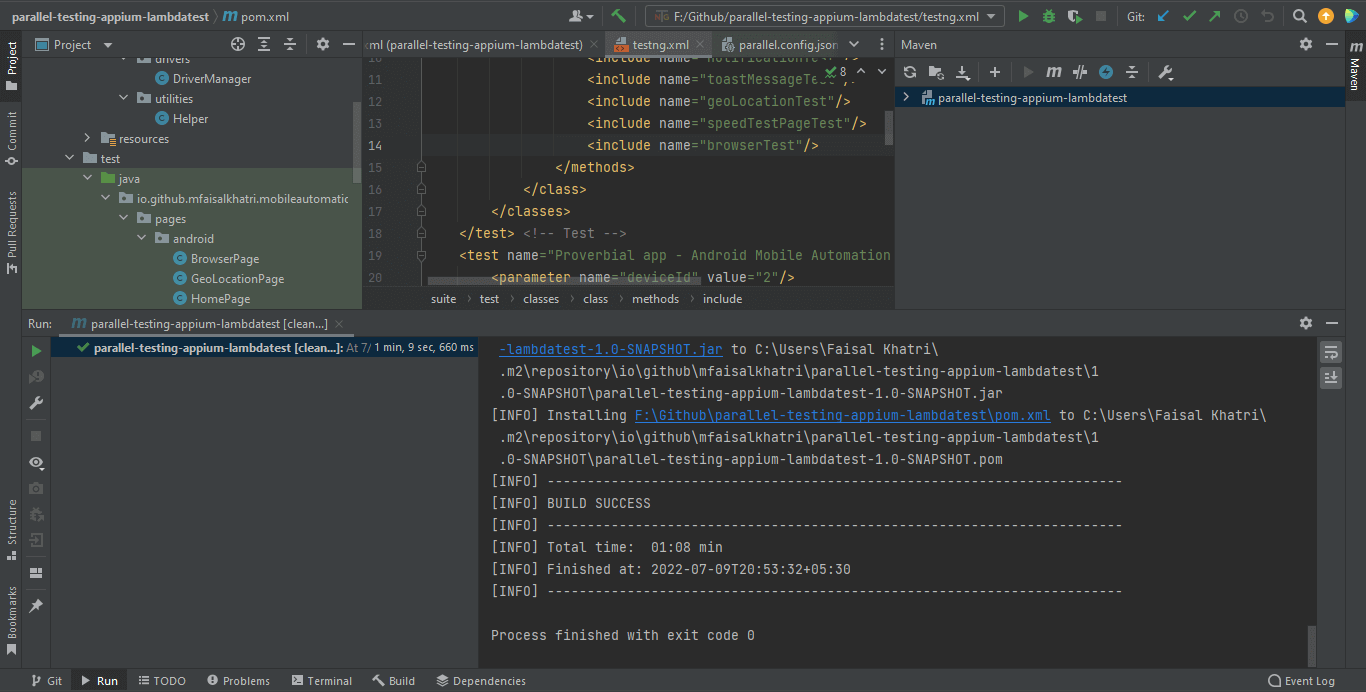 screenshot from IntelliJ 