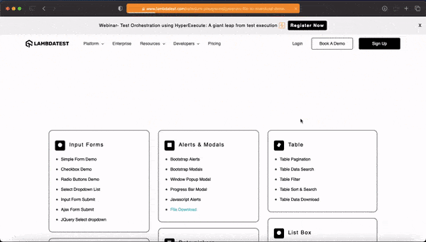 ready to run the tests with Safari 