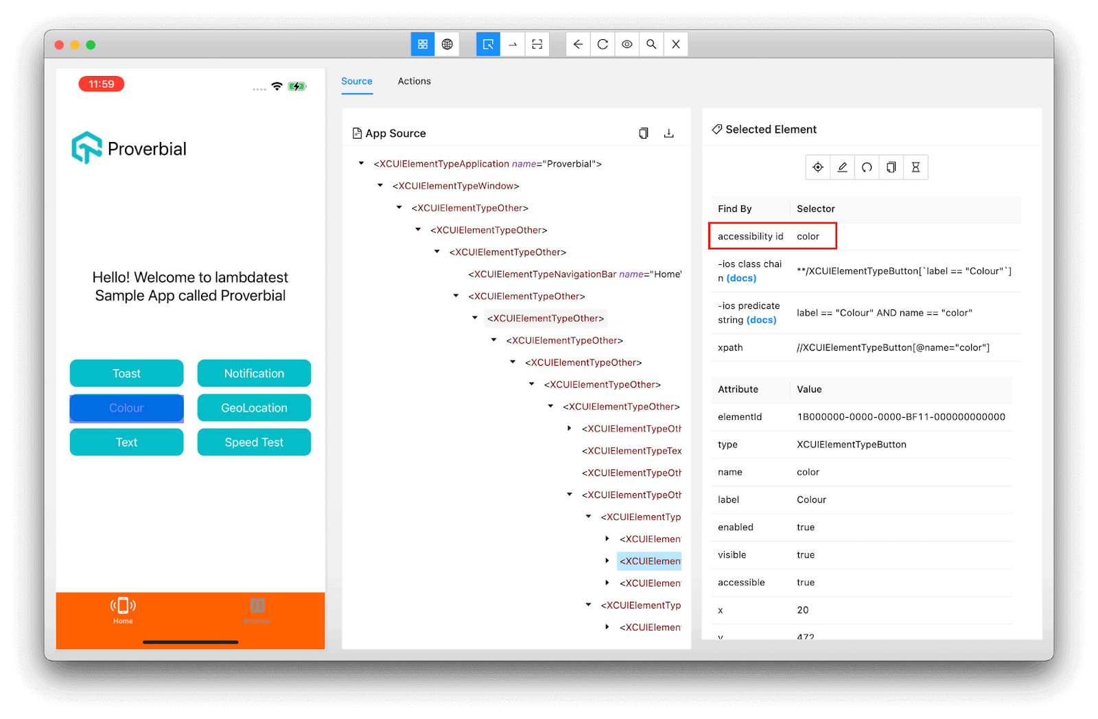 Accessibility ID locator in Appium 