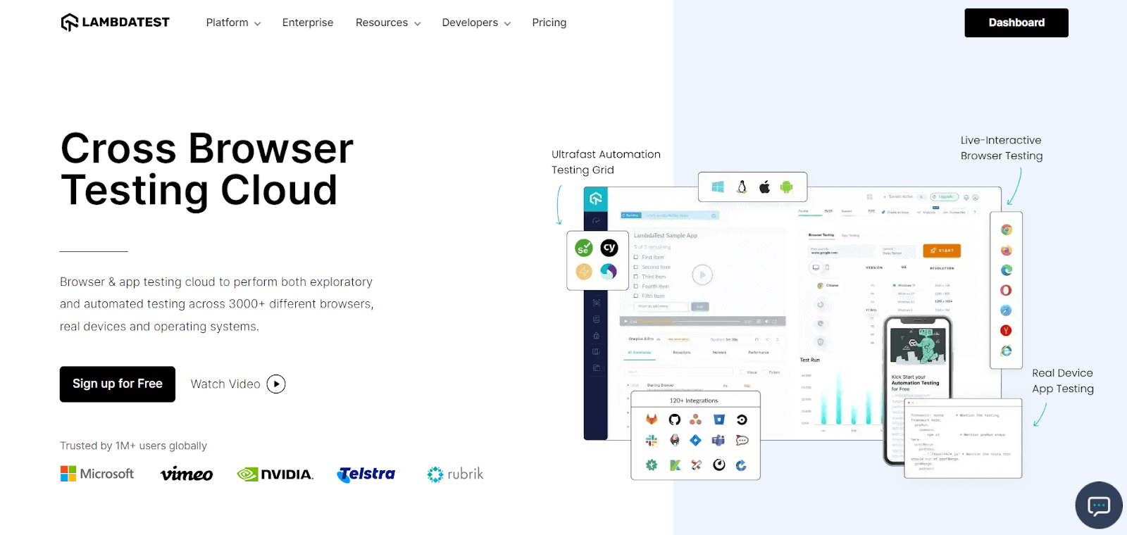 LambdaTest website 