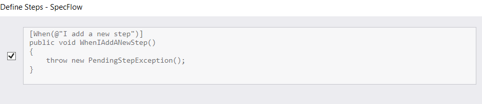 SpecFlow extension 