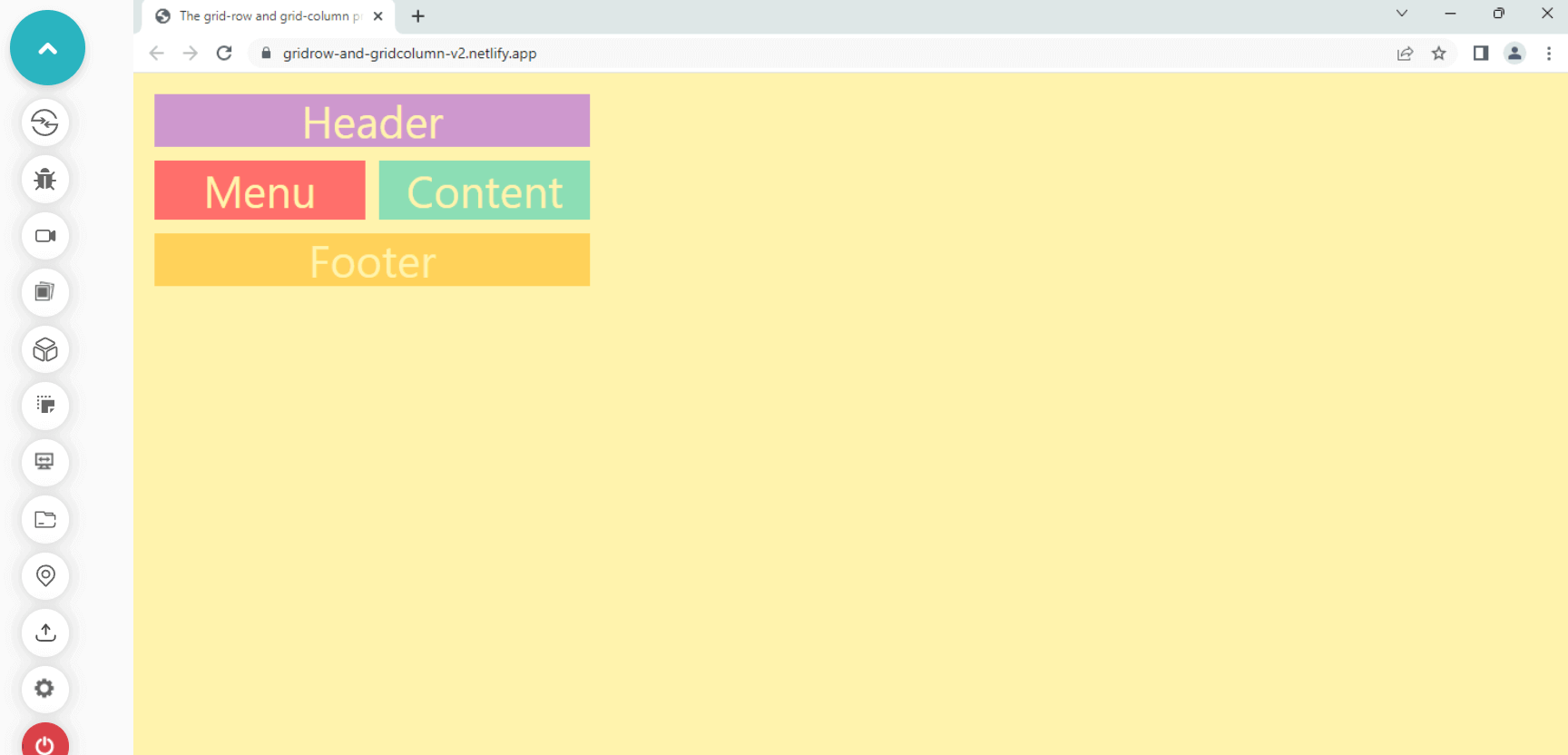 oter element to cover and take up the entire two-column