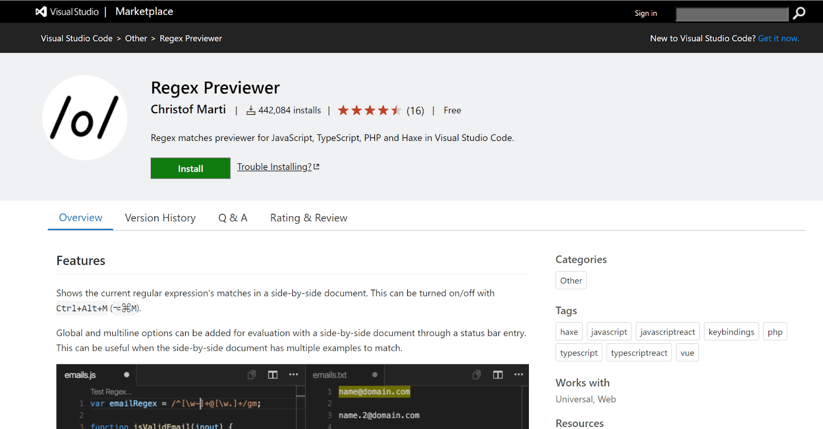 Regex Previewer