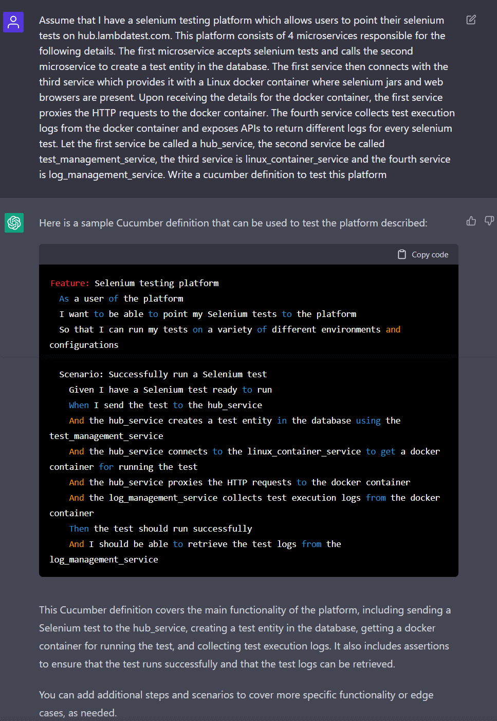 Pair Programming with the ChatGPT AI – Does GPT-3.5 Understand Bash?