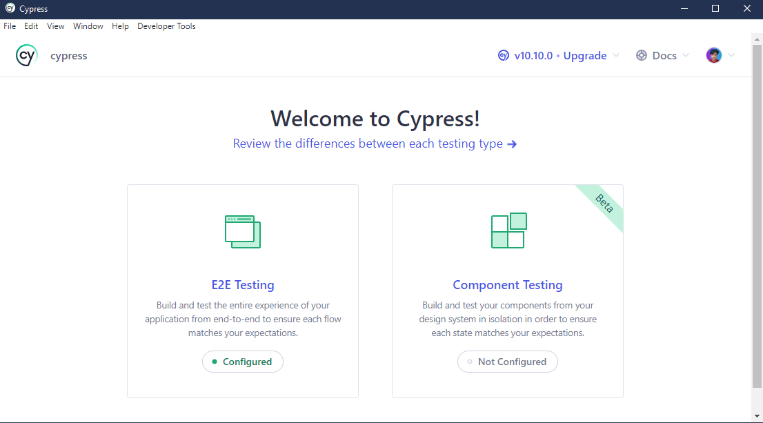 Cypress GUI