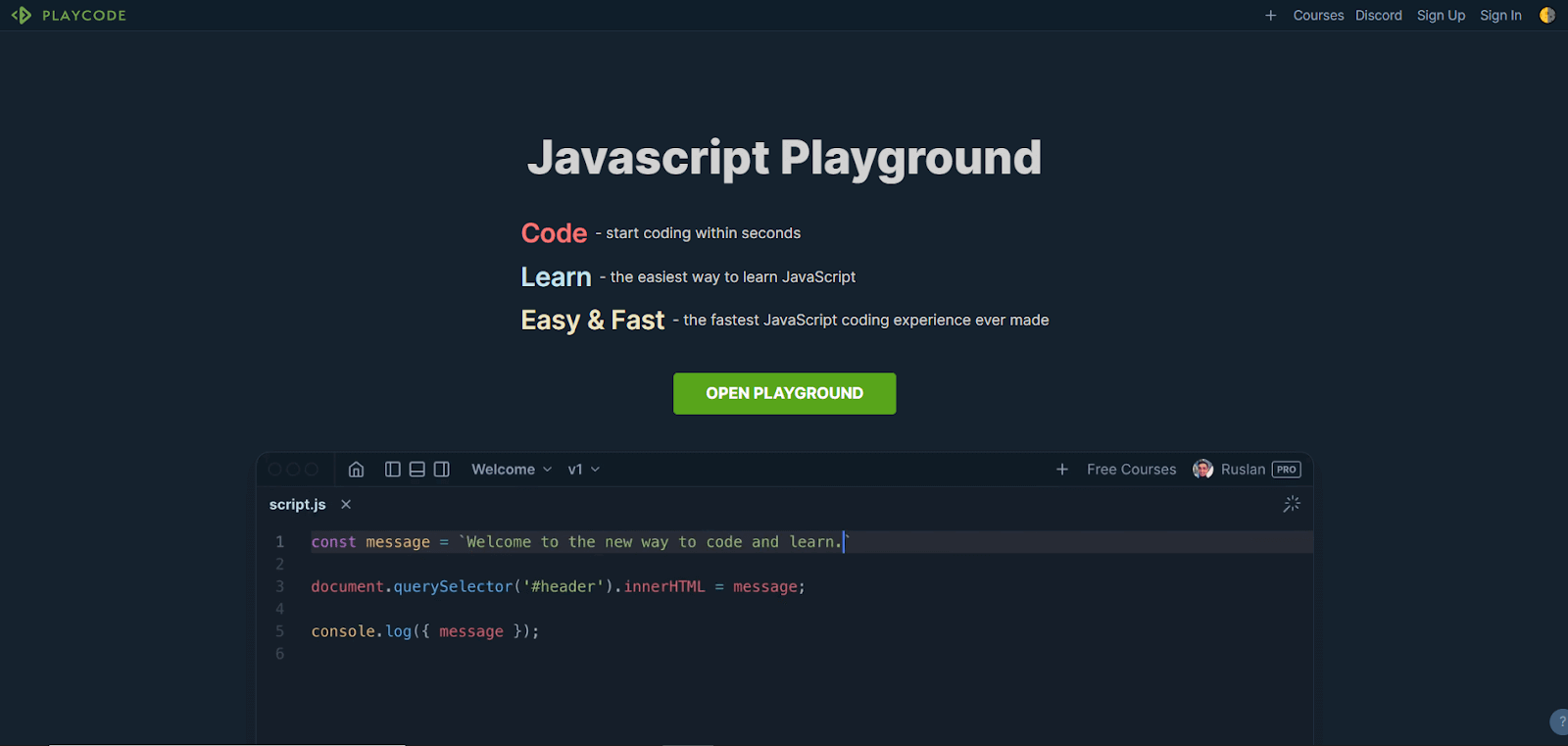 JavaScript Playground