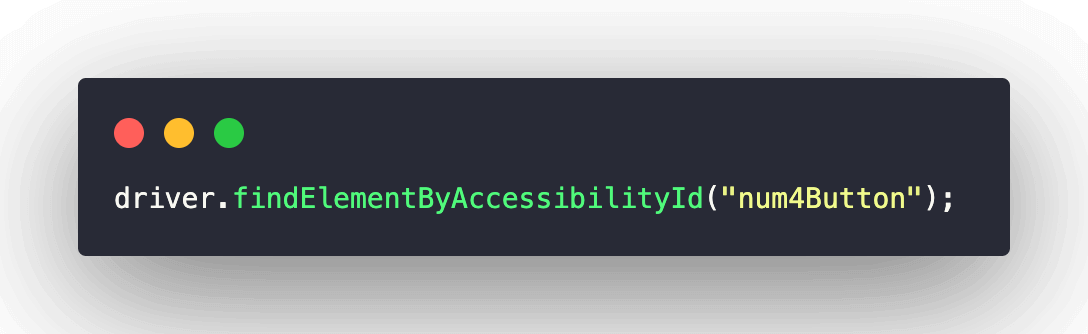 Locating element using AccessibilityId