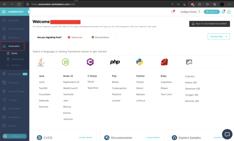 automation page