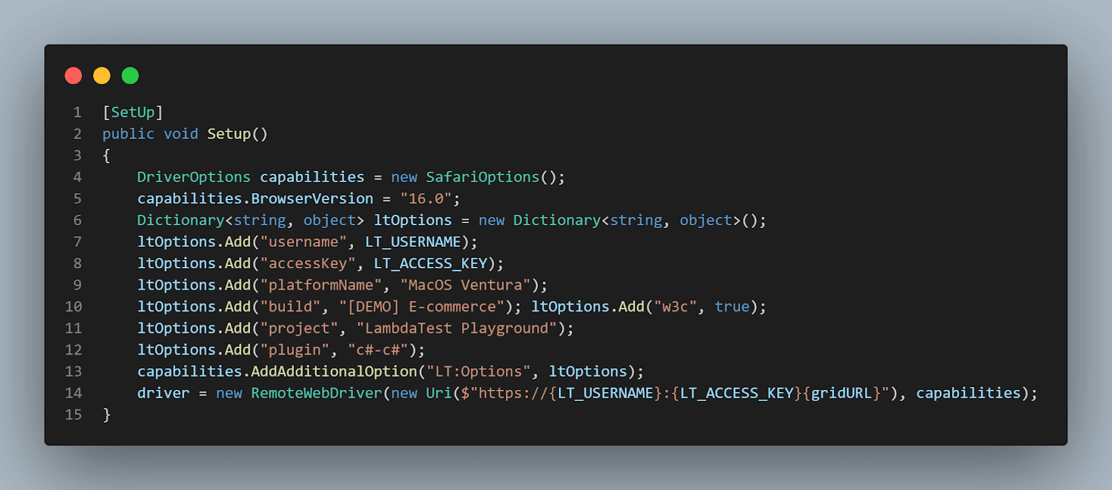 environment variables