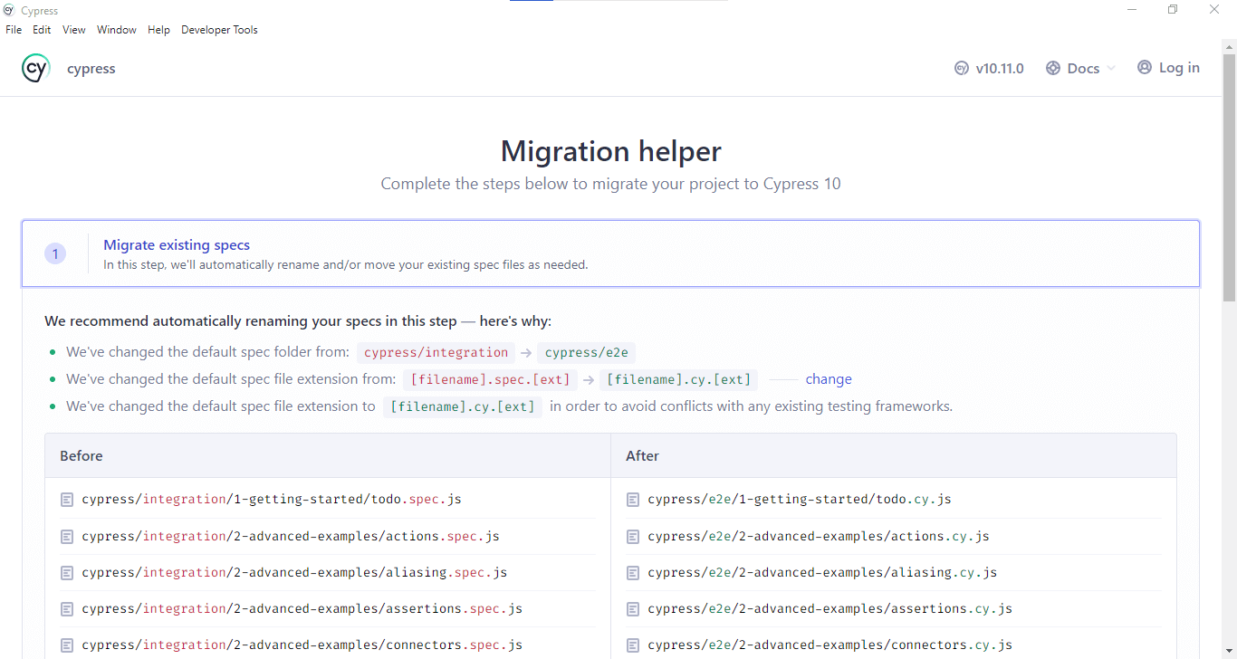 migrating existing spaces