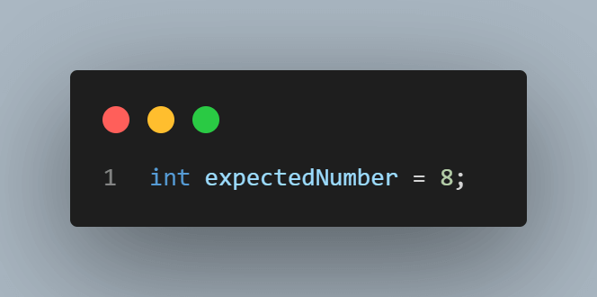 simple integer variable