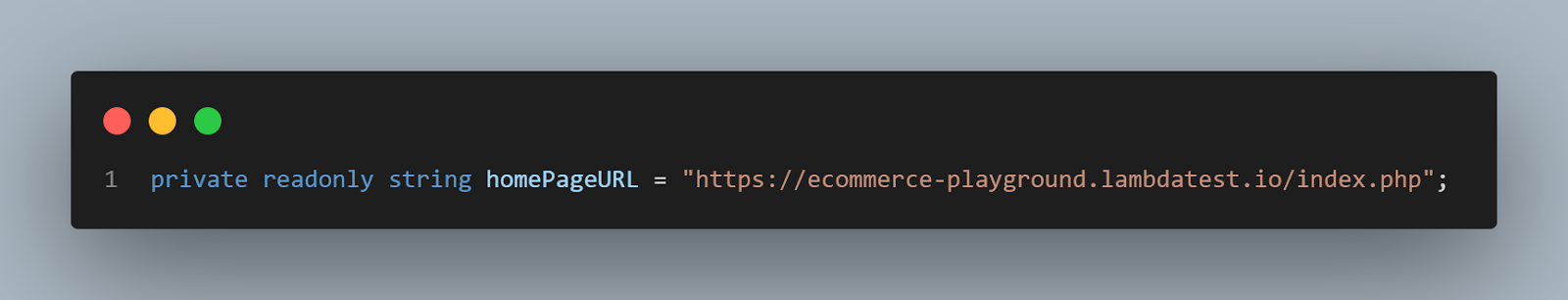  string variable for the URL