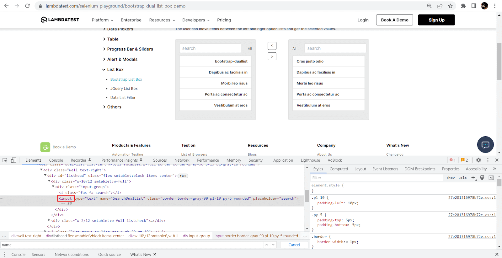 Tag name locator in Selenium