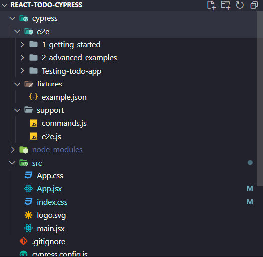 React todo cypress