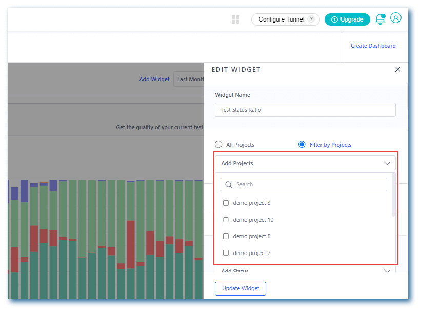  widgets by Projects