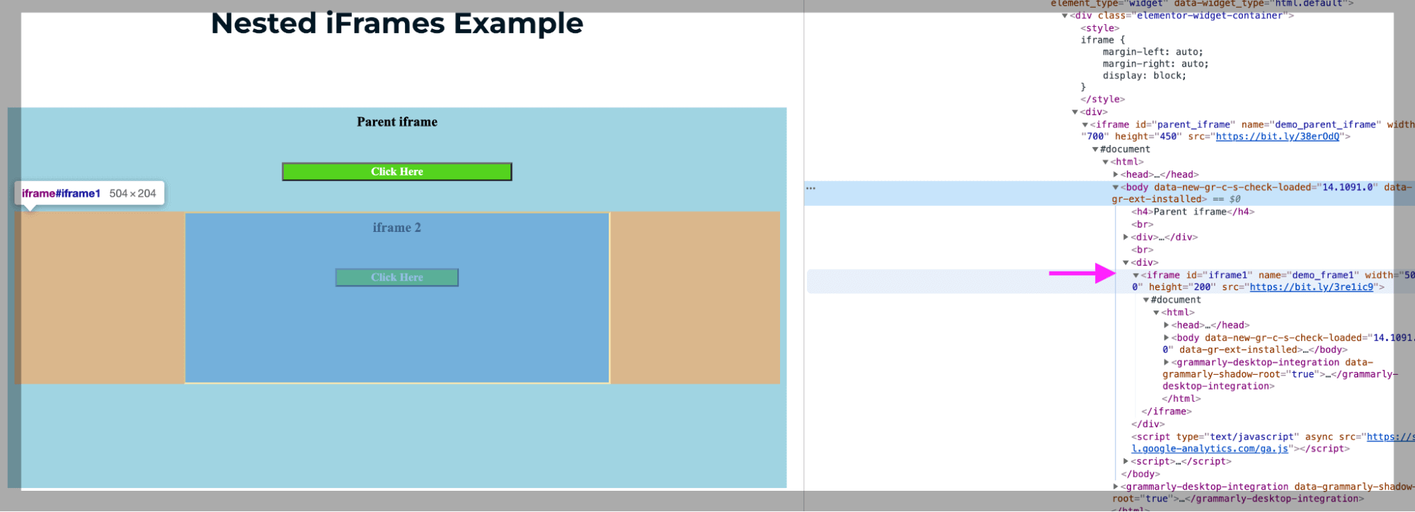 Nested iFrame