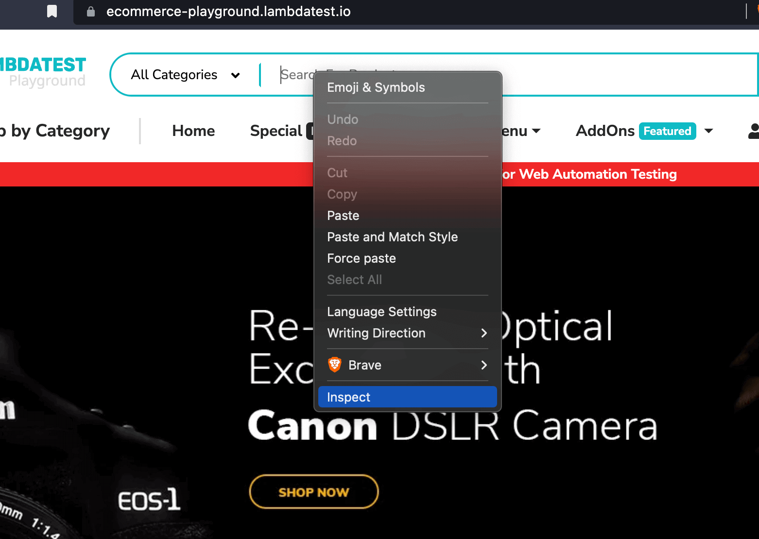 browser inspection tools