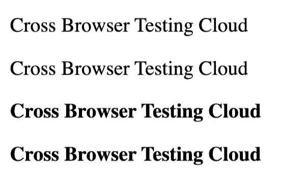 Font Weights in keyword names output