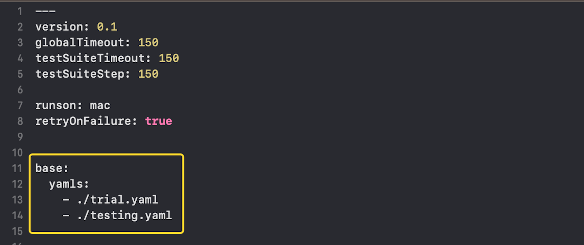 Inherit YAML Configurations