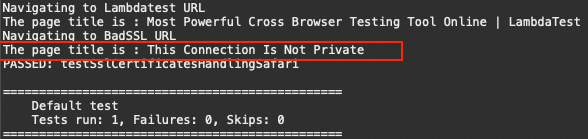 connection is not private