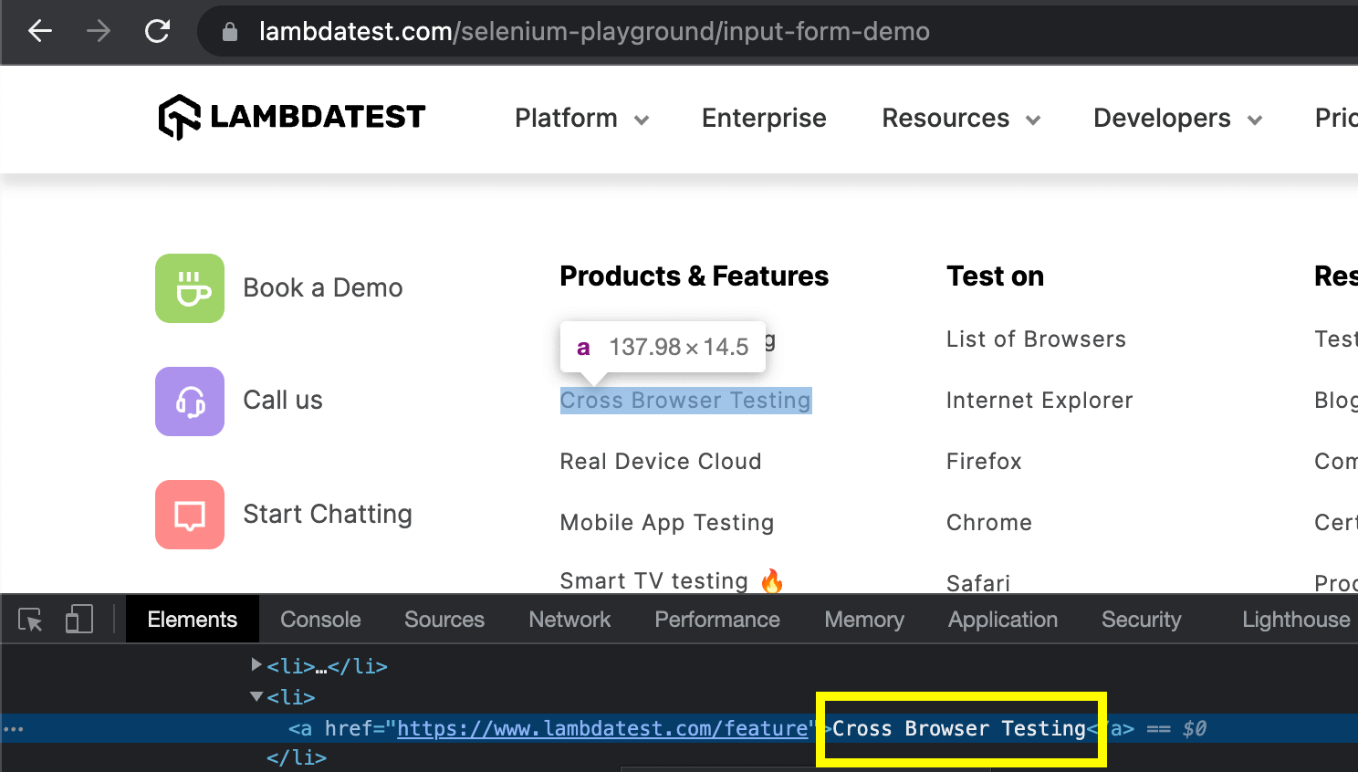 partialLinkText Locator