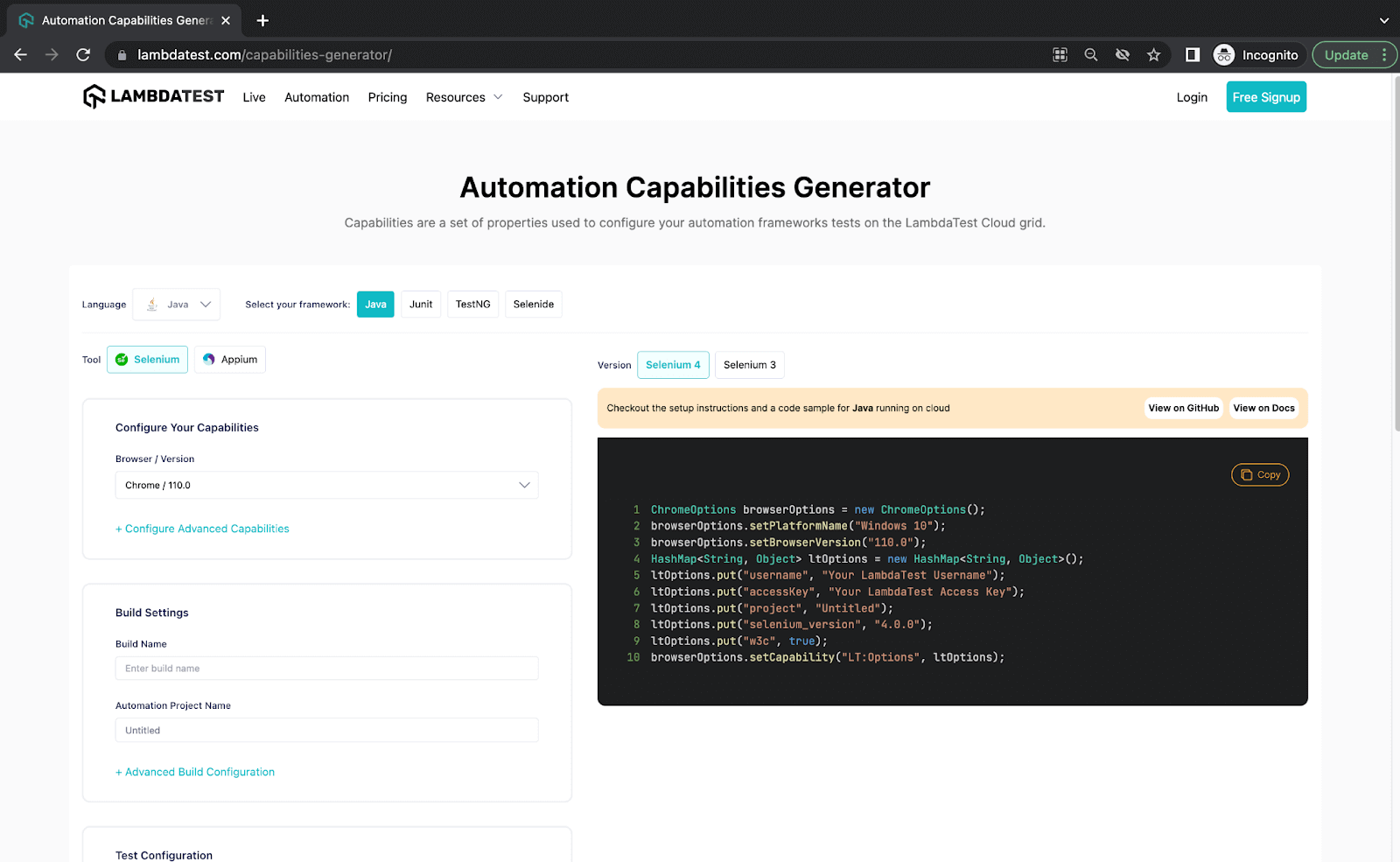 Automation Capabilities Generator