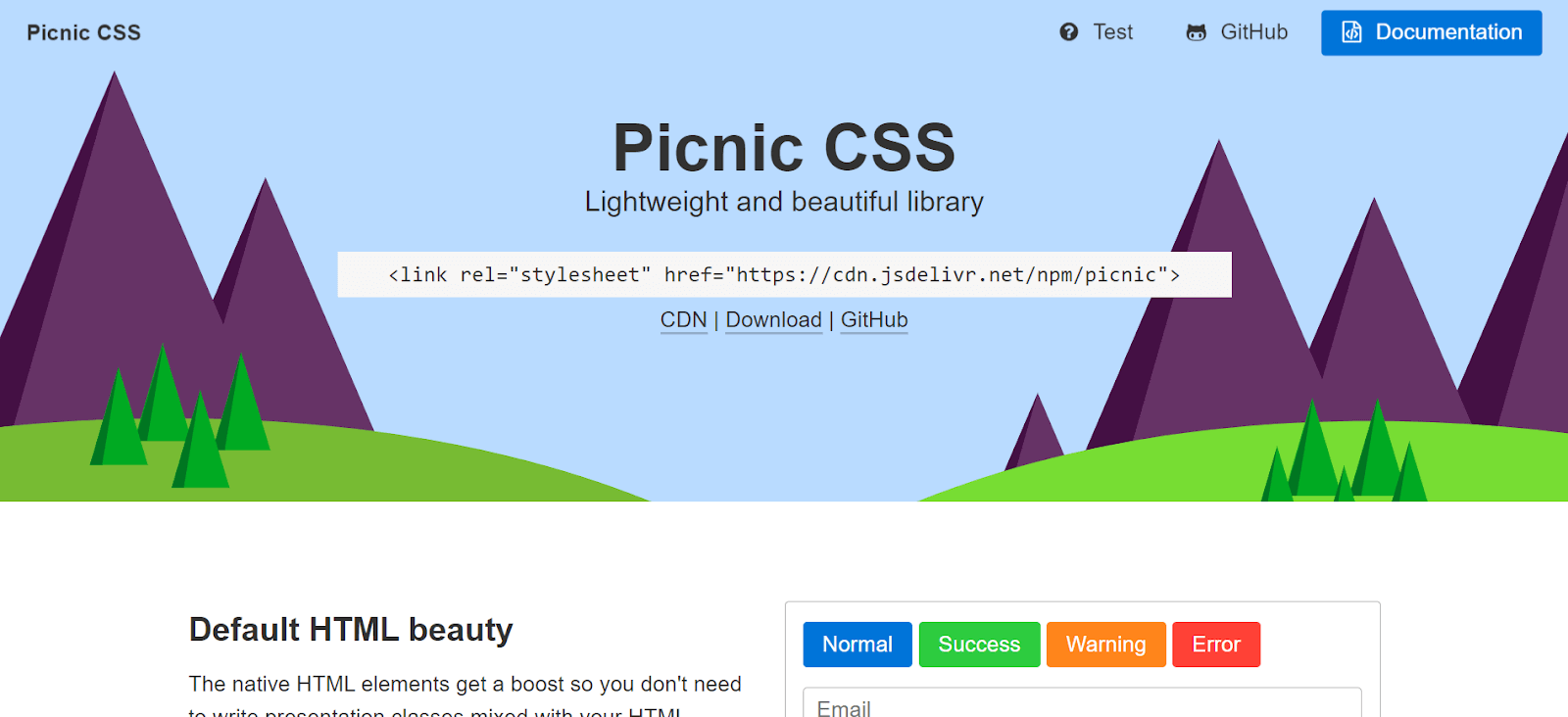 Picnic CSS