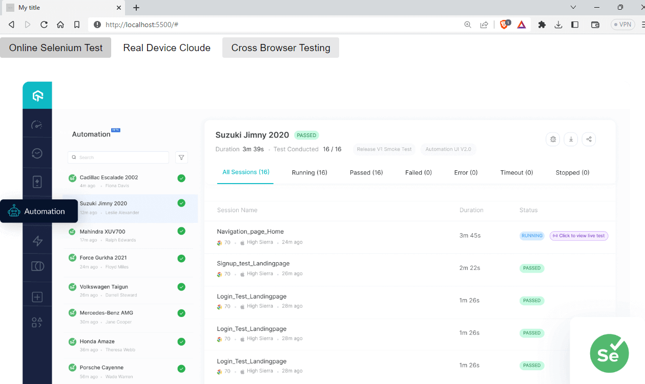 selenium testing