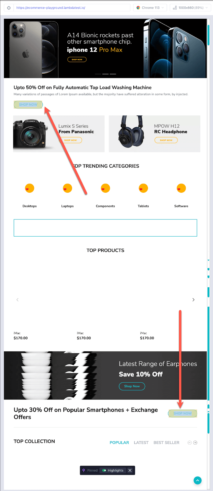 test only found two elements