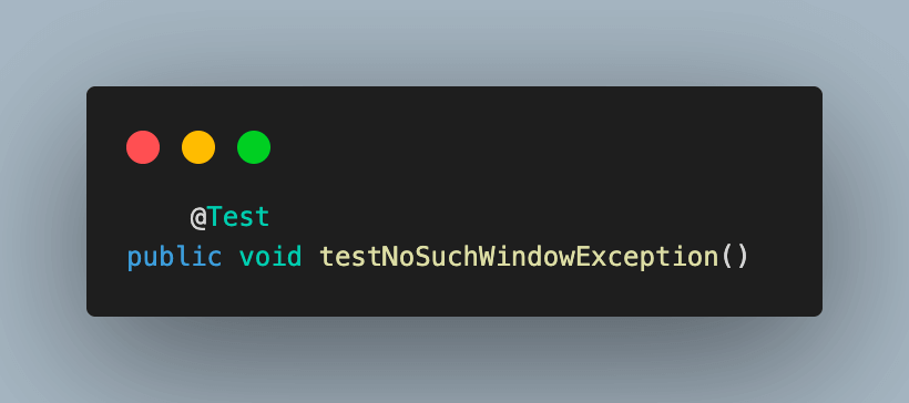 testNoSuchWindowException()