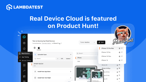 Real Device Cloud Is Now LIVE On Product Hunt Feature Image