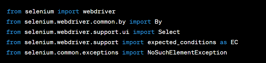 Selenium libraries and related modules