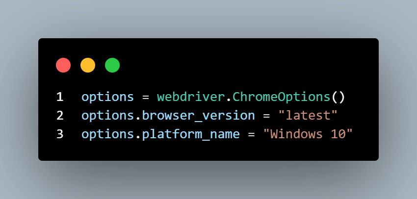  ChromeOptions object as an option