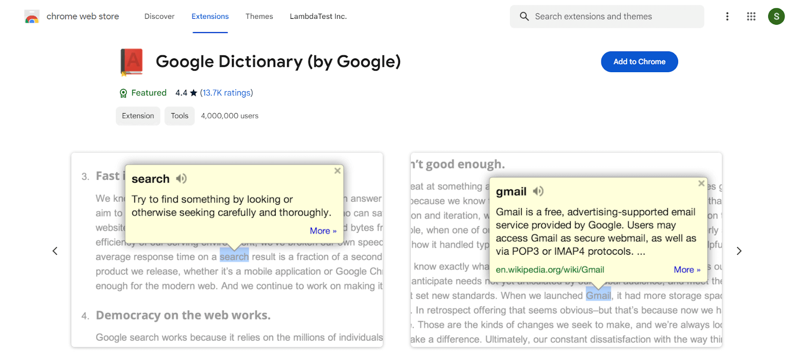 Google Dictionary (by Google)