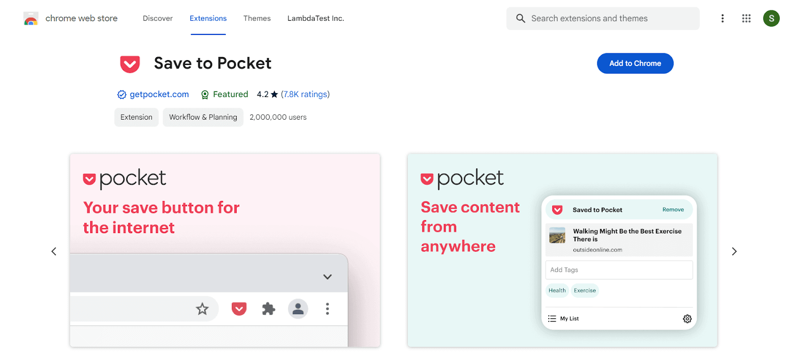 Save to Pocket