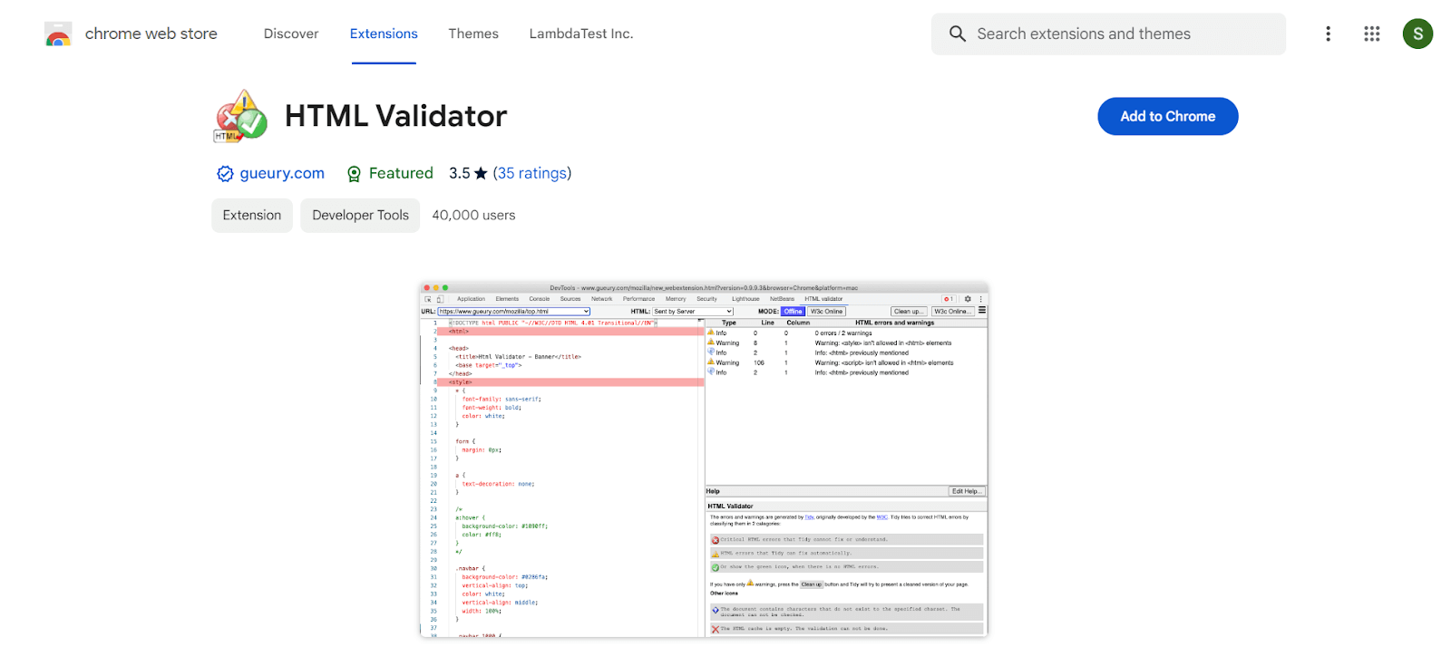 HTML Validator