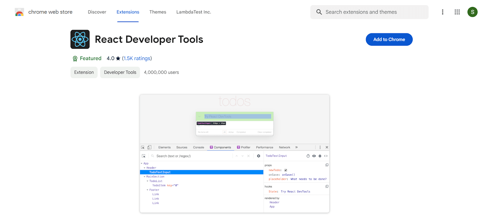 React Developer Tools