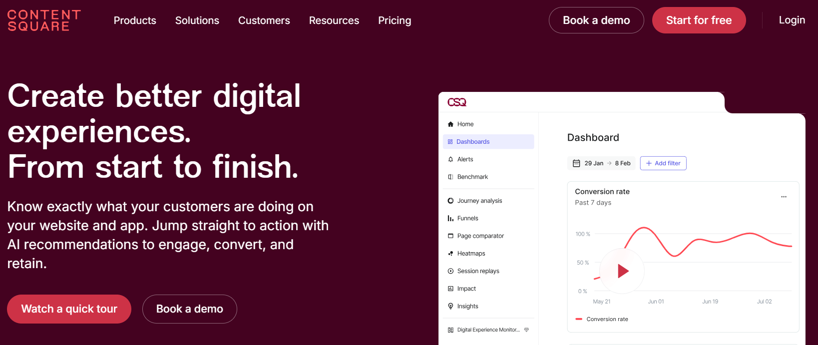 Contentsquare is an advanced UX analytics tool