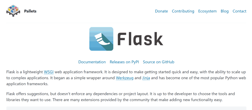 Flask Python web framework