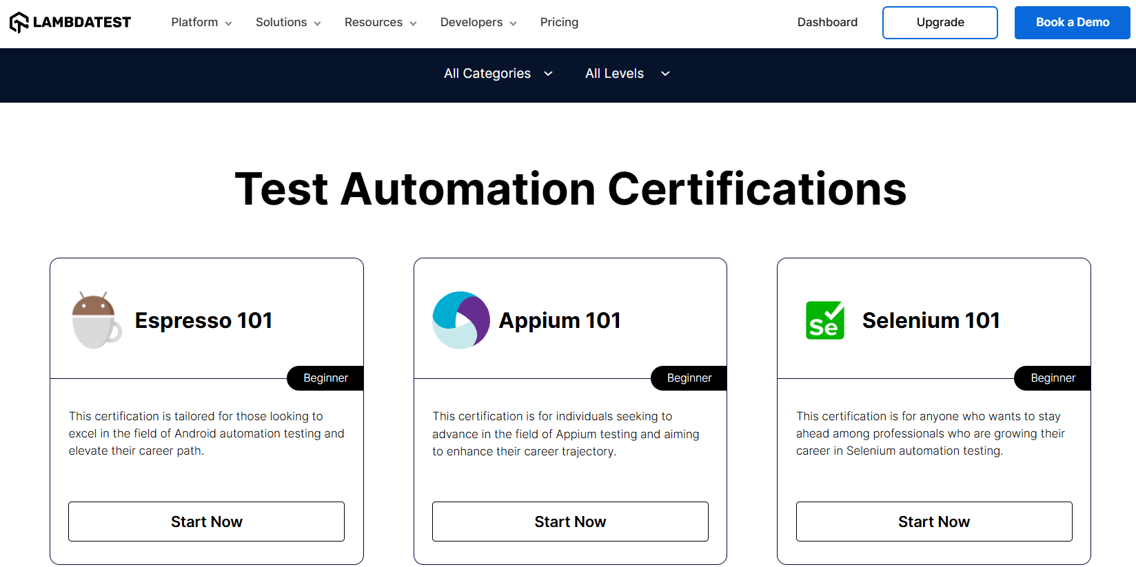 LambdaTest Certifications