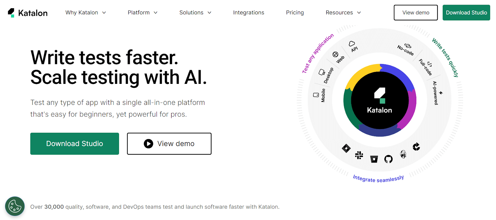 Katalon Studio qa testing tool