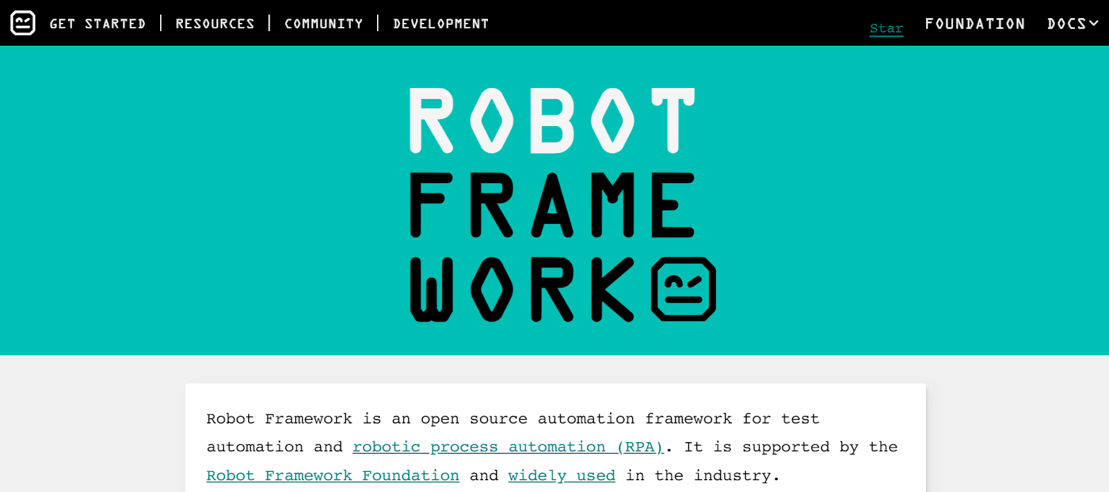 Robot Framework qa testing tool