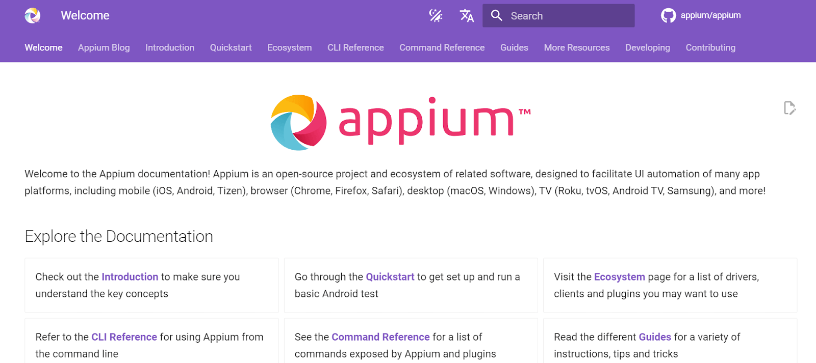 appium qa testing tool