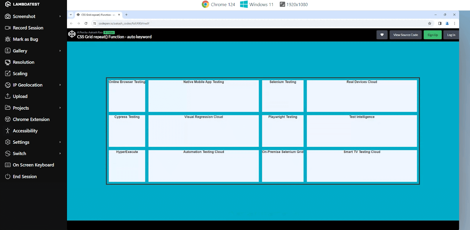 grid container class