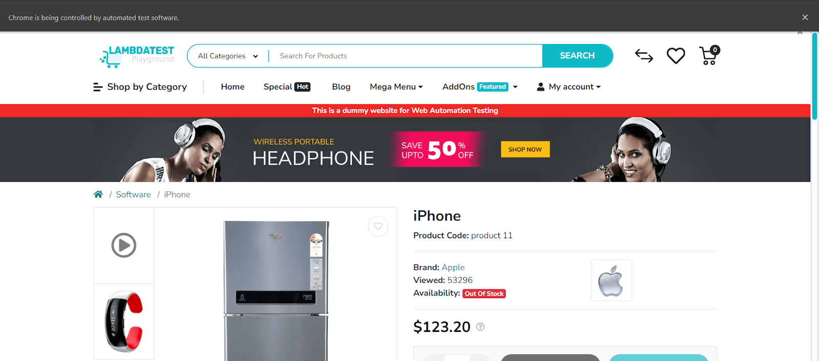 iPhone product page
